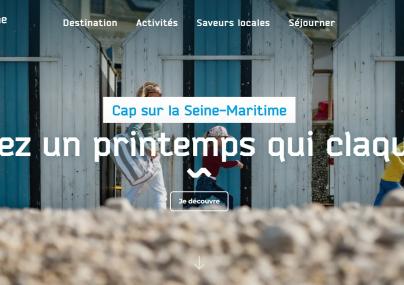 Homepage, site internet Seine-Maritime Tourisme