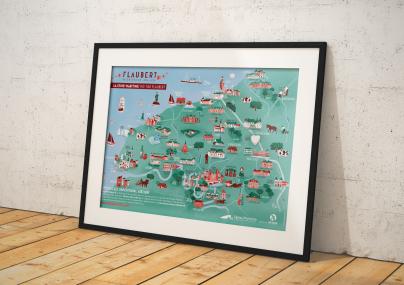 Set de Table de la Seine-Maritime vue par Flaubert