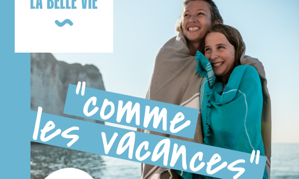 Baignade en famille le long des falaises de la Côte d'Albâtre