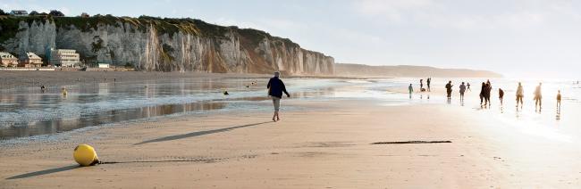 La plage et ses falaises de craie blanche