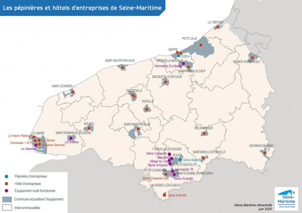 Les pépinières et hôtels d’entreprises de Seine-Maritime Les pépinières et hôtels d’entreprises de Seine-Maritime