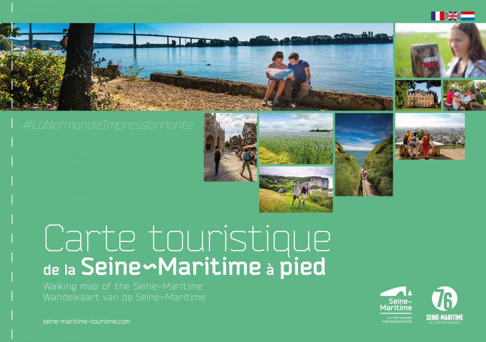 Carte touristique de la Seine-Maritime à pied 2021 ©Seine-Maritime Attractivité Carte touristique de la Seine-Maritime à pied 2021