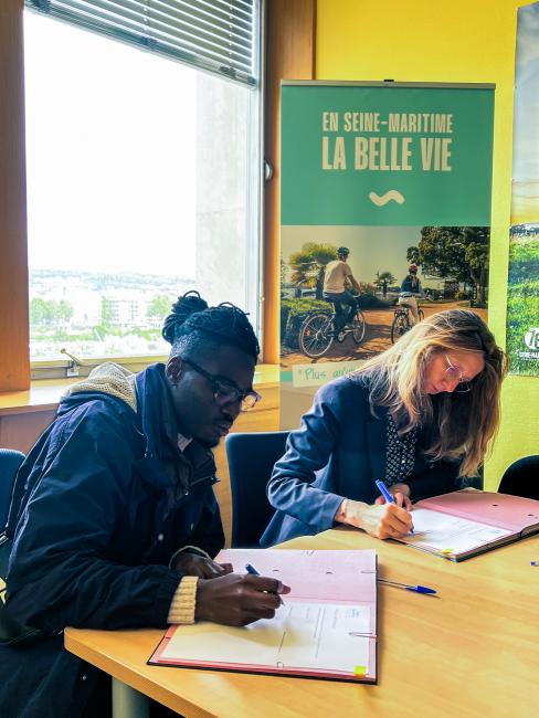 Dr Dosseh et Claire Guéroult, Présidente de Seine-Maritime Attractivité