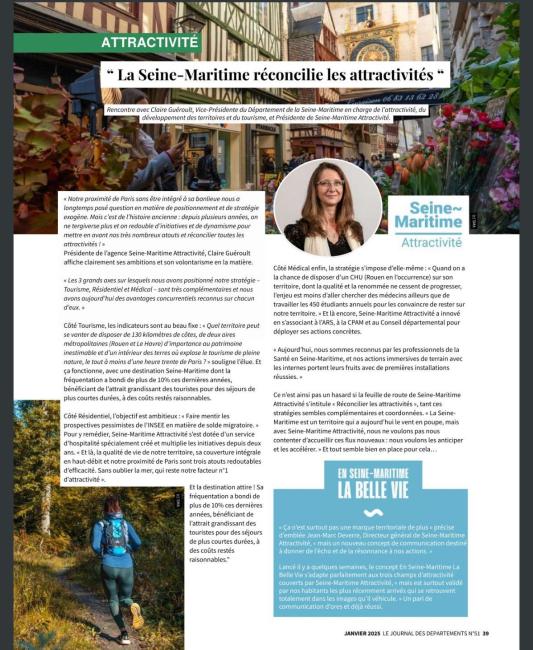 Interview de Claire Guéroult, vice-présidente de Seine-Maritime Attractivité