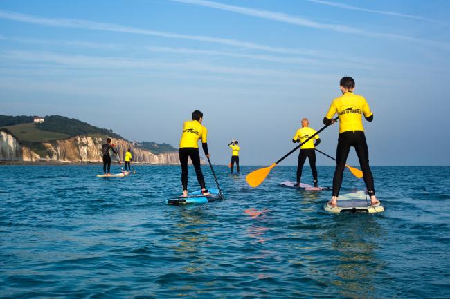 © SMA H.Zangl Session paddle à Pourville-sur-Mer