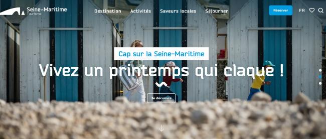 Capture d'écran, nouveau site internet touristique
